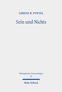 Abbildung von: Sein und Nichts - Mohr Siebeck