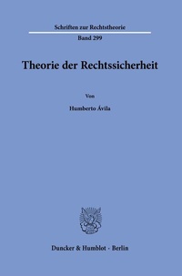 Abbildung von: Theorie der Rechtssicherheit. - Duncker & Humblot