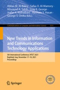 Cover: New Trends in Information and Communications Technology Applications - Springer
