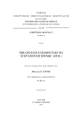 Cover: The Genesis Commentary by Step'anos of Siwnik' (dub.) - Peeters Publishers