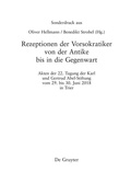 Cover: Rezeptionen der Vorsokratiker von der Antike bis in die Gegenwart - De Gruyter