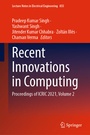Cover: Recent Innovations in Computing - Springer