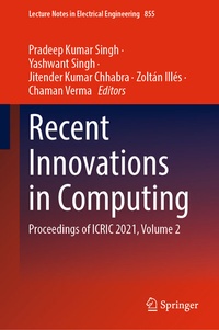 Abbildung von: Recent Innovations in Computing - Springer