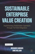 Cover: Sustainable Enterprise Value Creation - Palgrave Macmillan