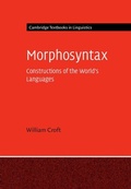 Cover: Morphosyntax - Cambridge University Press