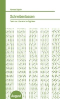 Cover: Schreibenlassen - August Verlag