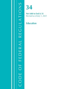 Abbildung von: Code of Federal Regulations, Title 34 Education 680-End & Title 35 - Bernan Press