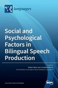 Cover: Social and Psychological Factors in Bilingual Speech Production - MDPI AG