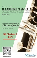 Cover: Bb Clarinet 2 part of "Il Barbiere di Siviglia" for Clarinet Quintet - Glissato Edizioni Musicali