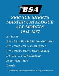 Abbildung von: BSA 'Service Sheets' Master Catalogue for All Models 1945 to 1967 - Veloce Enterprises, Inc.