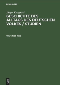 Enlarge image Cover: 1600-1650 - De Gruyter
