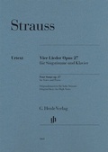 Cover: Richard Strauss - Vier Lieder op. 27 - Henle, G&uuml;nter