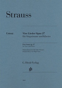 Abbildung von: Richard Strauss - Vier Lieder op. 27 - Henle, Günter