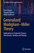 Cover: Generalized Modigliani-Miller Theory - Springer