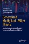 Cover: Generalized Modigliani-Miller Theory - Springer