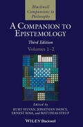 Cover: A Companion to Epistemology, 2 Volume Set - Wiley