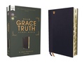 Cover: NASB, The Grace and Truth Study Bible (Trustworthy and Practical Insights), Leathersoft, Navy, Red Letter, 1995 Text, Thumb Indexed, Comfort Print - Zondervan