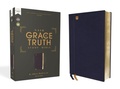 Cover: NASB, The Grace and Truth Study Bible (Trustworthy and Practical Insights), Leathersoft, Navy, Red Letter, 1995 Text, Comfort Print - Zondervan
