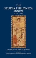 Cover: The Studia Philonica Annual XXXIII, 2021 - SBL Press