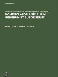 Enlarge image Cover: Zaphlethis - Zyzzygus - De Gruyter