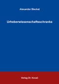 Cover: Urheberwissenschaftsschranke - Kovac, Dr. Verlag