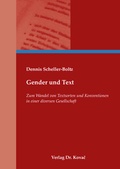 Cover: Gender und Text - Kovac, Dr. Verlag