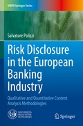 Cover: Risk Disclosure in the European Banking Industry - Springer