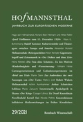 Cover: Hofmannsthal - Jahrbuch zur europ&auml;ischen Moderne - Rombach Wissenschaft