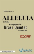 Cover: Alleluia by William Boyce for brass quintet (score) - Glissato Edizioni Musicali