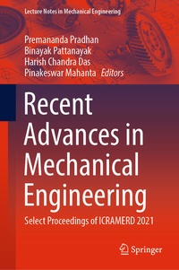 Enlarge image Cover: Recent Advances in Mechanical Engineering - Springer