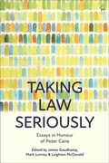 Cover: Taking Law Seriously - Hart Publishing
