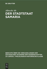 Abbildung von: Der Stadtstaat Samaria - Mercury Learning and Information