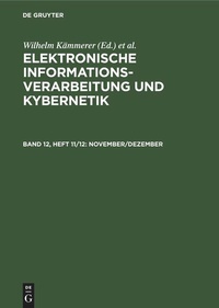 Enlarge image Cover: November/Dezember - De Gruyter