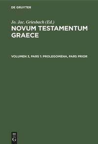 Enlarge image Cover: Prolegomena, Pars Prior - De Gruyter