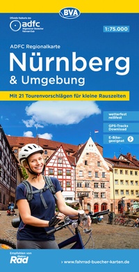 Abbildung von: ADFC-Regionalkarte Nürnberg & Umgebung, 1:75.000, mit Tagestourenvorschlägen, reiß- und wetterfest, E-Bike-geeignet, GPS-Tracks Download - BVA BikeMedia