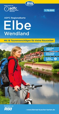 Abbildung von: ADFC-Regionalkarte Elbe Wendland, 1:75.000, mit Tagestourenvorschlägen, reiß- und wetterfest, E-Bike-geeignet, GPS-Tracks Download - BVA BikeMedia