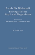 Cover: Archiv f&uuml;r Diplomatik, Schriftgeschichte, Siegel- und Wappenkunde - B&ouml;hlau