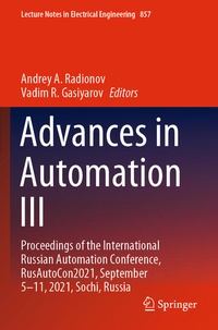 Enlarge image Cover: Advances in Automation III - Springer