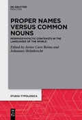 Cover: Proper Names versus Common Nouns - De Gruyter Mouton