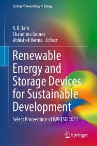 Enlarge image Cover: Renewable Energy and Storage Devices for Sustainable Development - Springer