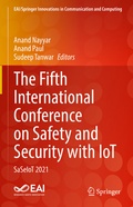 Cover: The Fifth International Conference on Safety and Security with IoT - Springer