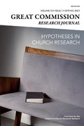 Cover: Great Commission Research Journal Spring 2021 - Martel Press