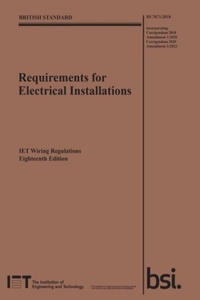 Abbildung von: Requirements for Electrical Installations, IET Wiring Regulations, Eighteenth Edition, BS 7671:2018+A2:2022 - Institution of Engineering and Technology