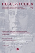Cover: Hegel-Studien Band 55 - Meiner