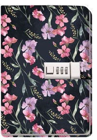 Abbildung von: Trötsch Tagebuch mit Zahlenschloss Flowers - Trötsch Verlag GmbH & Co. KG
