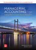 Cover: Managerial Accounting Creating Value in a Dynamic Business Environment ISE - McGraw-Hill Education