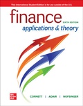 Cover: Finance: Applications and Theory ISE - McGraw-Hill Education