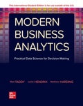 Cover: Modern Business Analytics ISE - McGraw-Hill Education