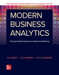 Enlarge image Cover: Modern Business Analytics ISE - McGraw-Hill Education