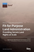 Cover: Fit-for-Purpose Land Administration- Providing Secure Land Rights at Scale. Volume 1 - MDPI AG